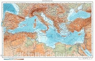 Historic Map - 1967 101. Mediterranean Sea. The World Atlas, Atlas - Vintage Wall Art - 36in x 24in