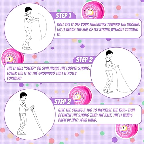 Miniatura 20 de Sotiff Paquete de 20 artículos a granel de Yo Yo a granel para Navidad, regalos de fiesta en el aula, diseños coloridos, regalos de fiesta, regalos