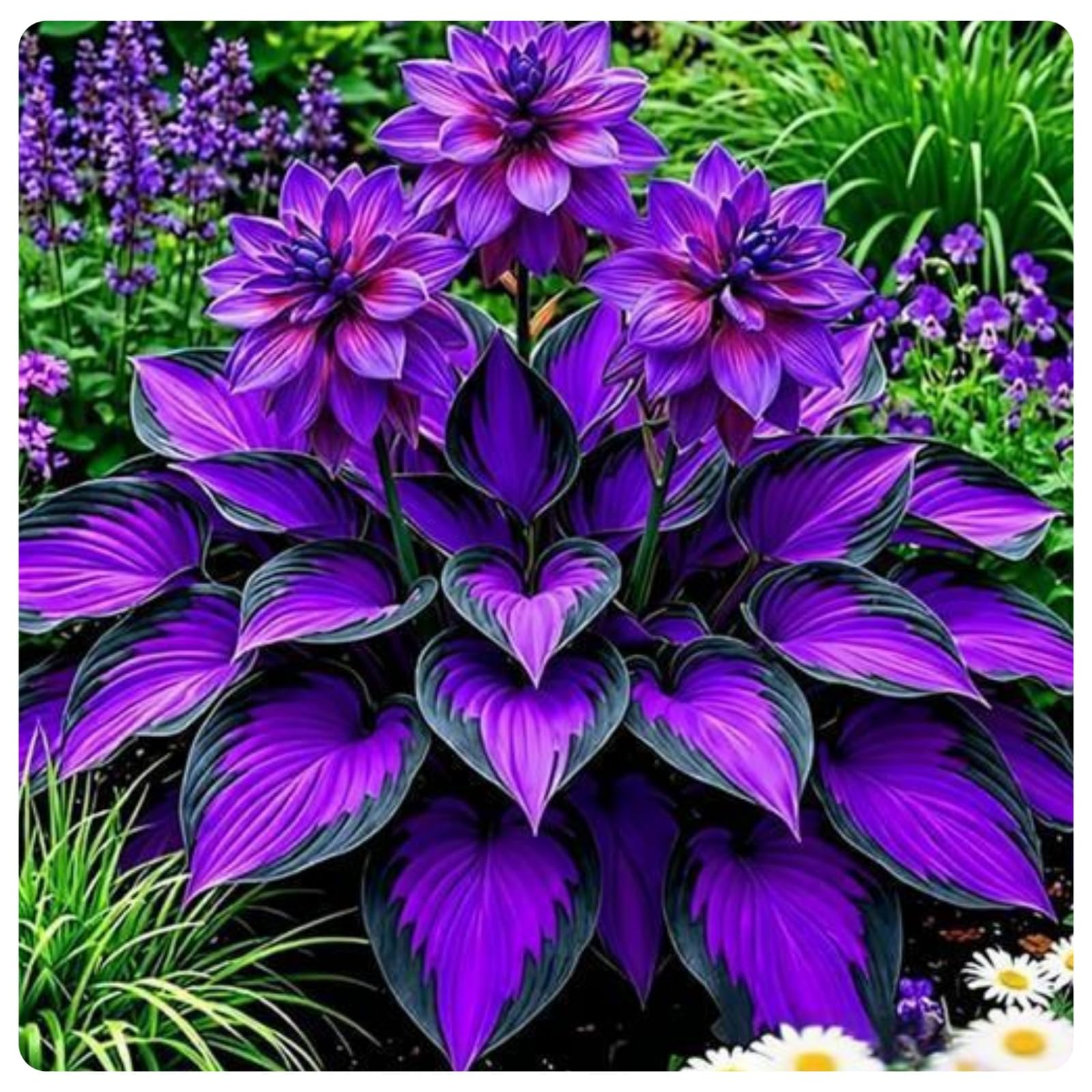 Hosta, Low-Maintenance, Shade Garden, Drought-Tolerant, Cold-Hardy, Mixed Color-(Hardy Perennial, Excellent Display)-6bulbs-G