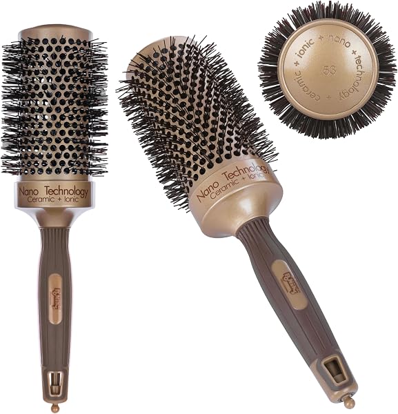 PONIK’S PROFESSIONAL Okrągła szczotka duża XXL 53 mm, Blowout Brush ceramiczna jonowa technologia nano, szczotka do objętości dla połysku, okrągła szczotka do włosów, okrągła szczotka do włosów z