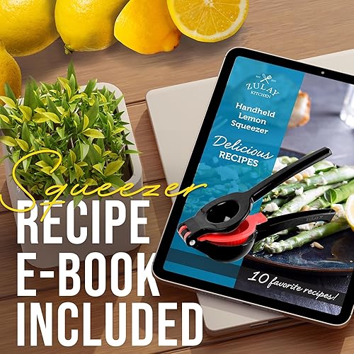Miniatura 6 de Zulay Kitchen Exprimidor de Limón 2 en 1 de Metal - Exprimidor Manual Resistente de Máxima Extracción que Obtiene Hasta la Última Gota - Exprimidor
