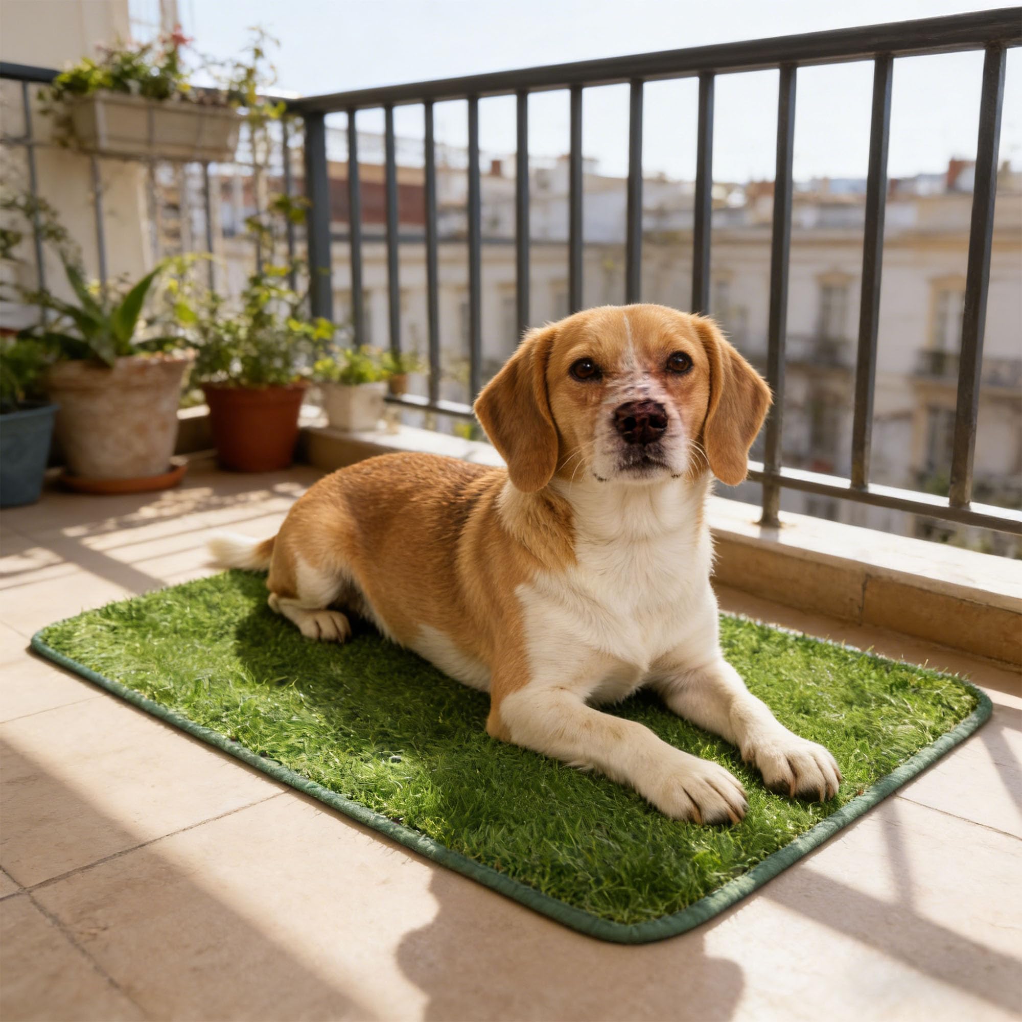 Tapis Chien Pipi, Toilette pour ChienM, pour Le Dressage des Chiots, apis en Gazon Artificiel, Pour l'intérieur et l'extérieur, Lavable et réutilisable, Décoration en gazon(46 X 71 CM)