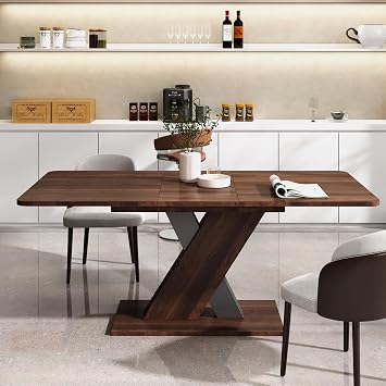 Extendable Dining Table for 4 6 8 10 Person, 55"-70.8" Rectangular Transformer Kitchen Table, Modern Space-Saving Extra Long Expandable Dining Room Table Conference Table for Gatherings,Meeting