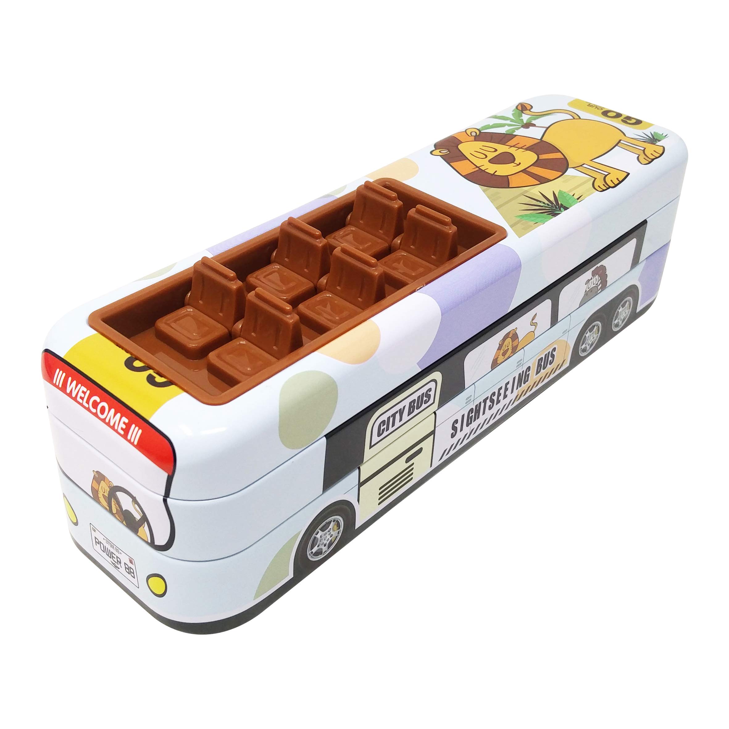 PARTEET Multi-Color Open Bus Shape Metal Pencil Box for Kids(Mix Color) (B07Y23VZDD) Amazon Price History, Amazon Price Tracker