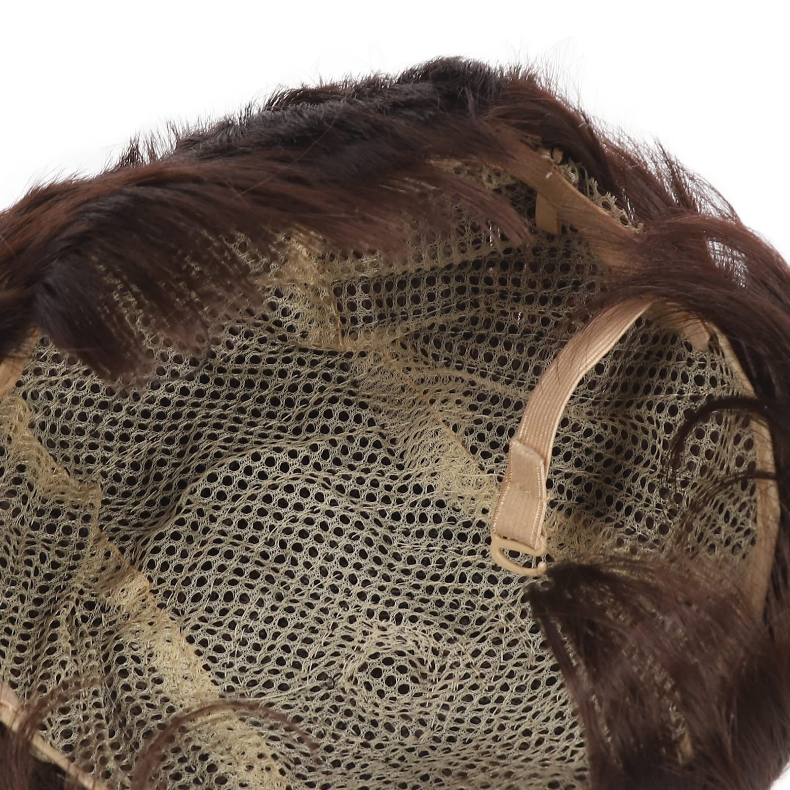 Perruque Courte Bouclée Garçon pour Garçon Texture Moelleuse Cheveux Synthétiques Courts Bouclés pour Enfant Brun foncé