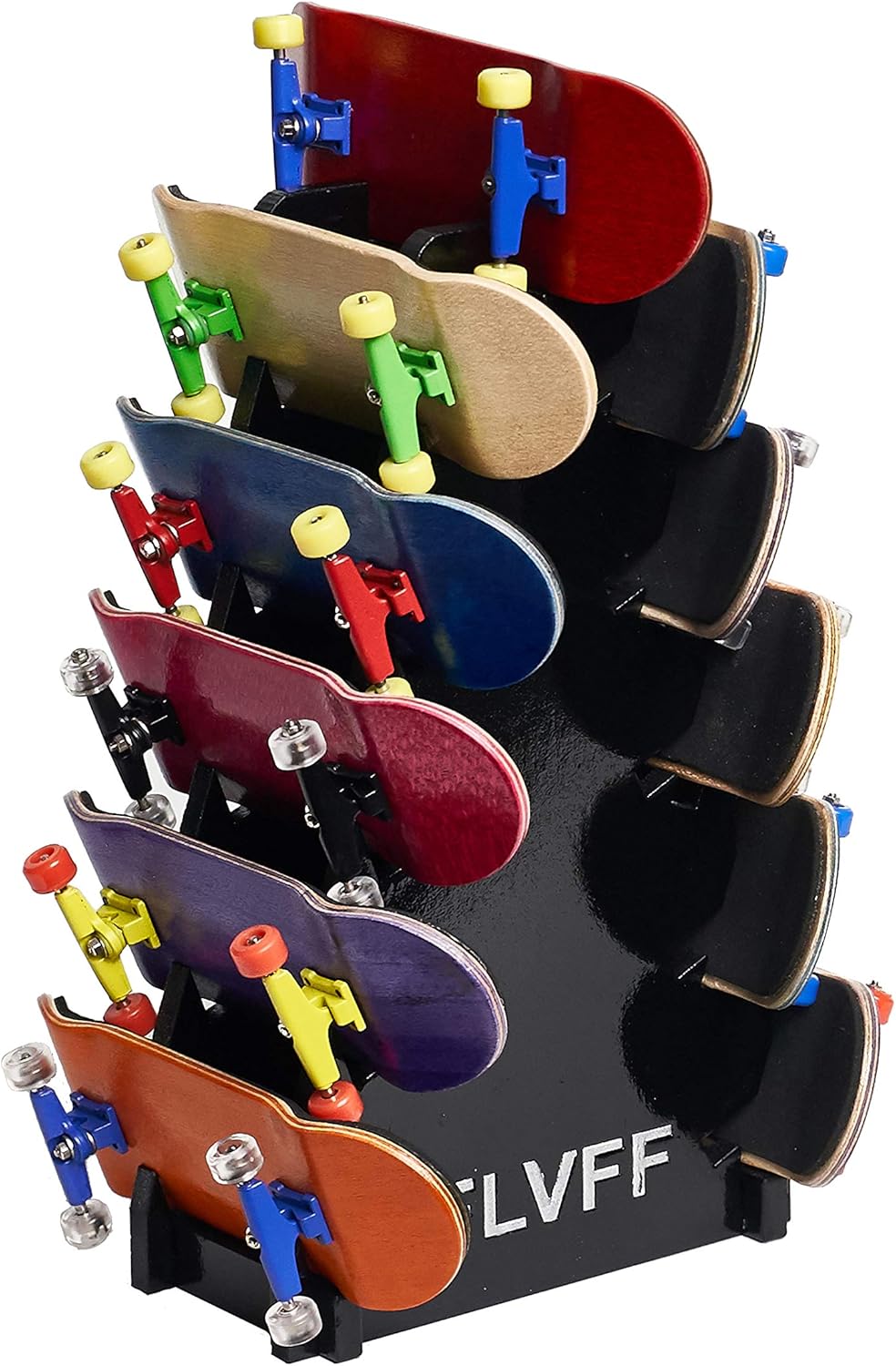 Fingerboard Display Rack Storage Organizer Exhibit Finger Skate Rail ramps and Parks (RA1) (Black)