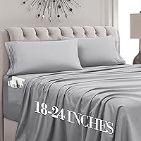 Vista 15 de Mocassi Juego de 2 fundas de almohada de tamaño estándar, fundas de almohada, protectores de almohada, sábanas de lujo de 1800 hilos y fundas