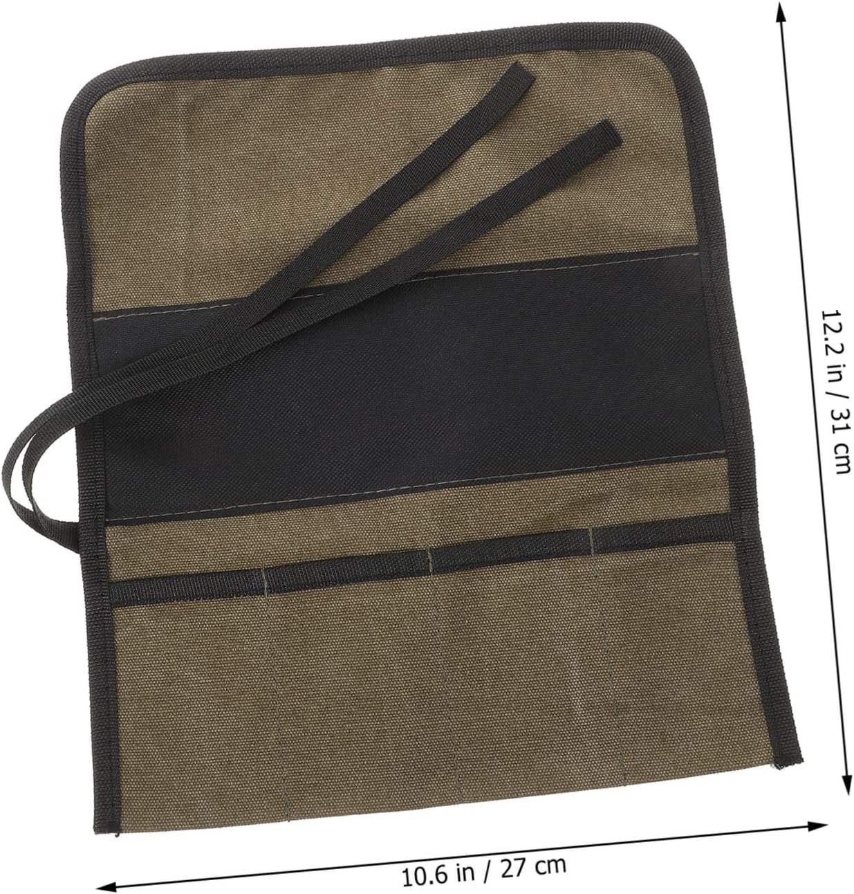 DOITOOL Roll Pouch for Craftwork Electricians Bag Up Carving Electrician Organizer Tool Pockets Hvac Woodworking Mechanic Carpenter Spanner Handyman Canvas Socket Wrench