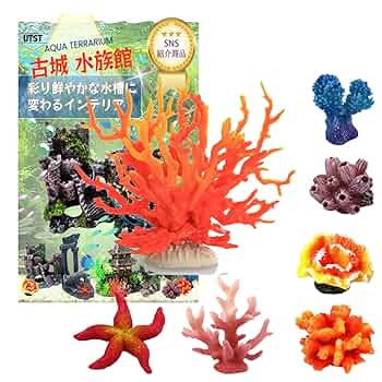 紅珊瑚 化石珊瑚 水槽レイアウト 置物 インテリア 6個セット Amazon.co.jp: UTST 人工珊瑚 アクアリウム オブジェ サンゴ礁