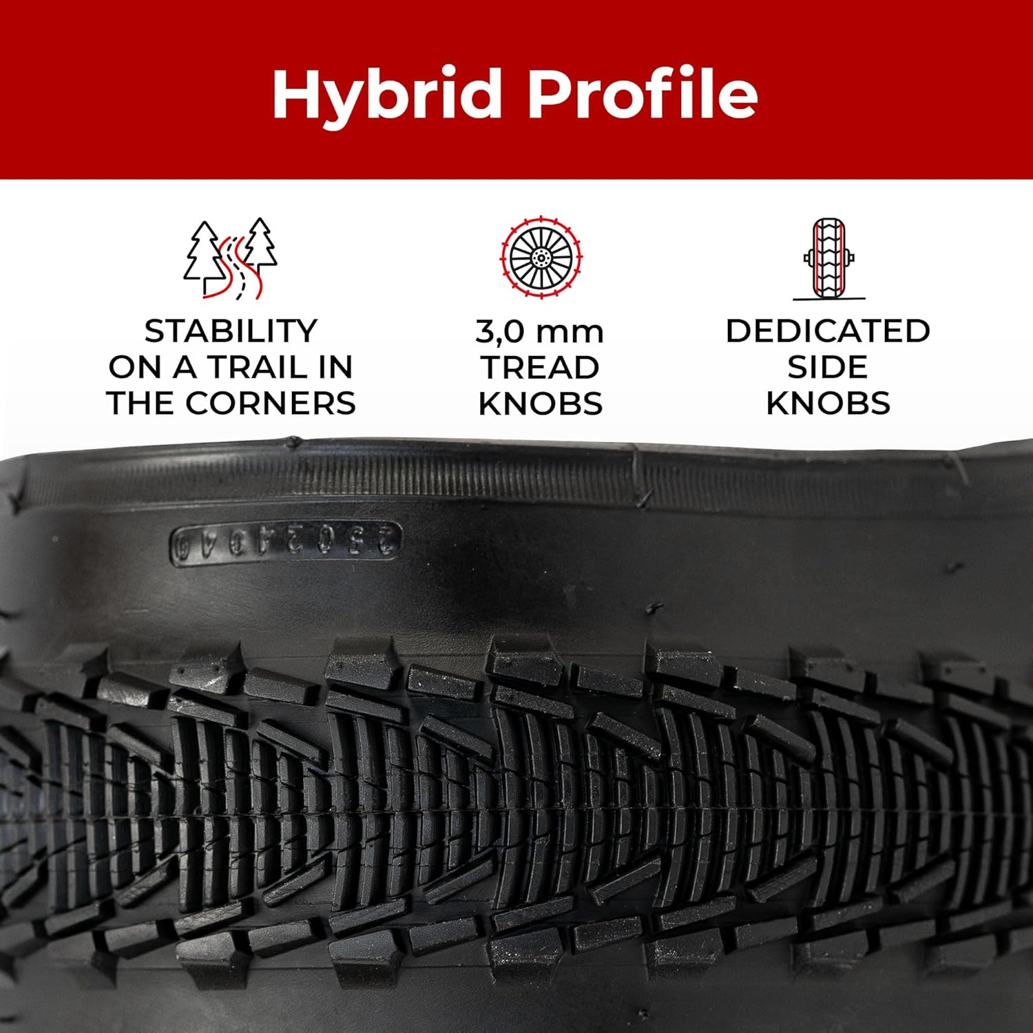 Fincci Pair 26x1.95 Bike Tire - Enduro 26 inch Bike Tires with 3 mm Nylon Puncture Resistant, 50-559 Foldable Mountain Bike Tires - 26" for Electric, Hybrid Bikes, MTB