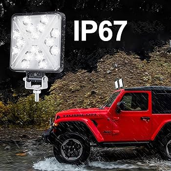 GoolRC Motorcycle LED Driving Fog Lights, 120W 18000LM 6 Lighting Modes Auxiliary Lights Pods Projector Spotlight With Wiring Harness Kit Mounting Brackets For Tractor Truck ATV UTV SUV Boat