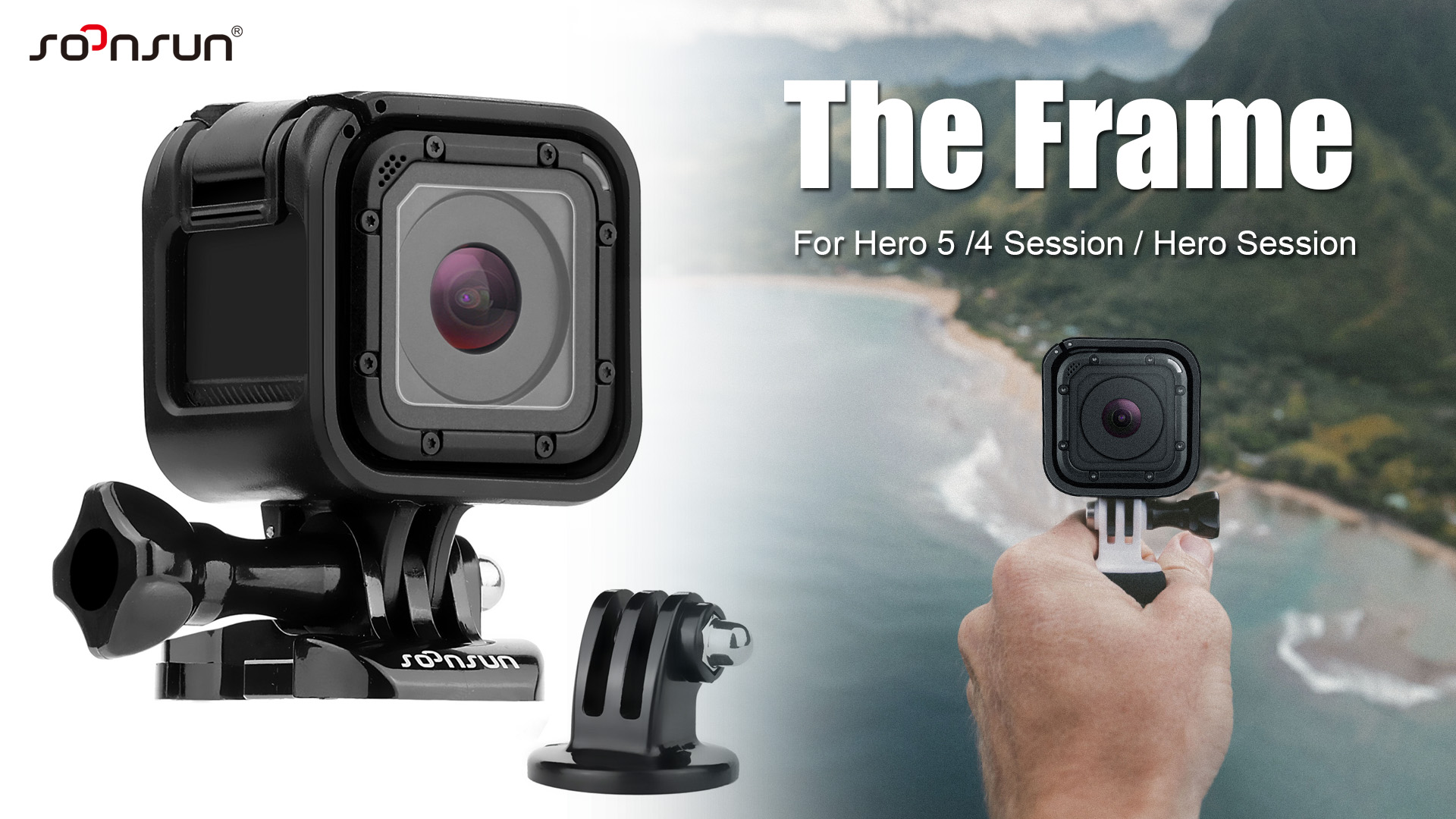 Amazon.com : SOONSUN Frame Mount Housing Case for GoPro Hero 5/4