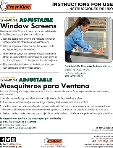 Miniatura 7 de Frost King AWS1037SP WB Marvin - Pantalla ajustable para ventana, color natural