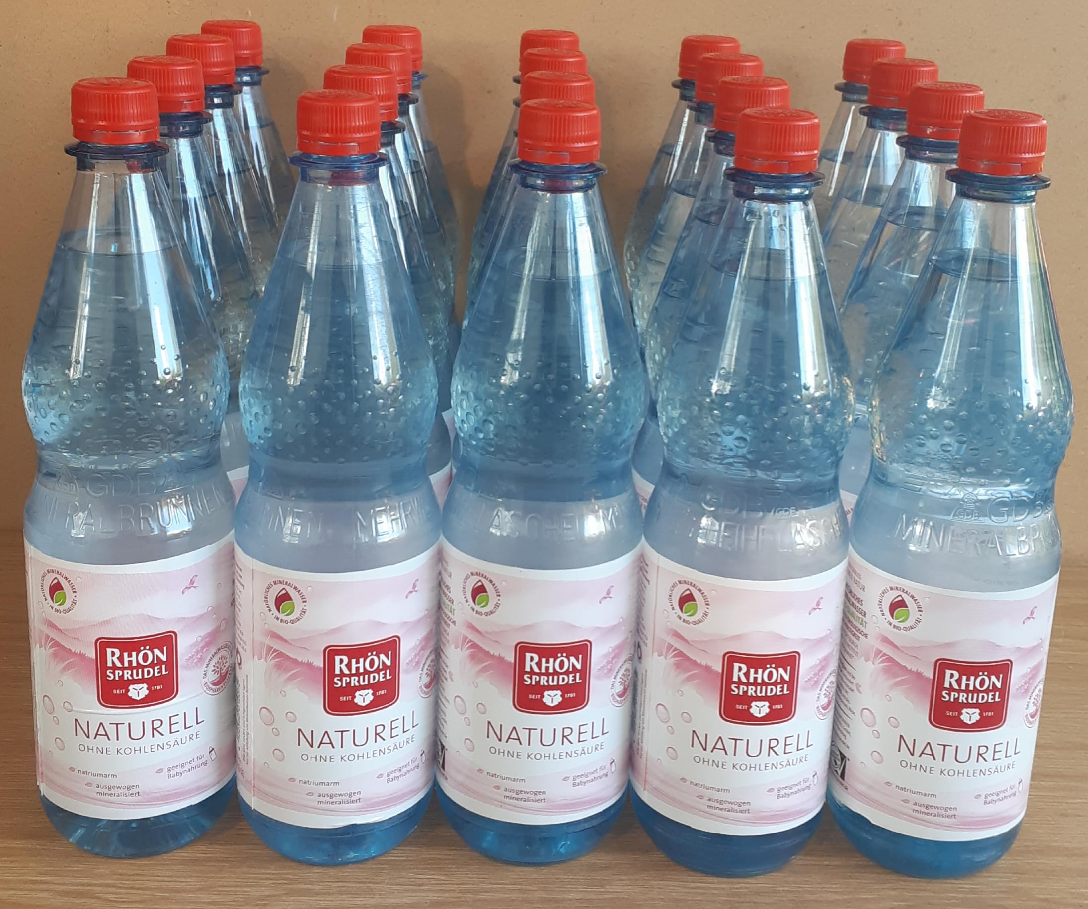 Rhönsprudel Mineralwasser Naturell, Ohne Kohlensäure, 20 x 1 Liter, Mehrweg-Flaschen
