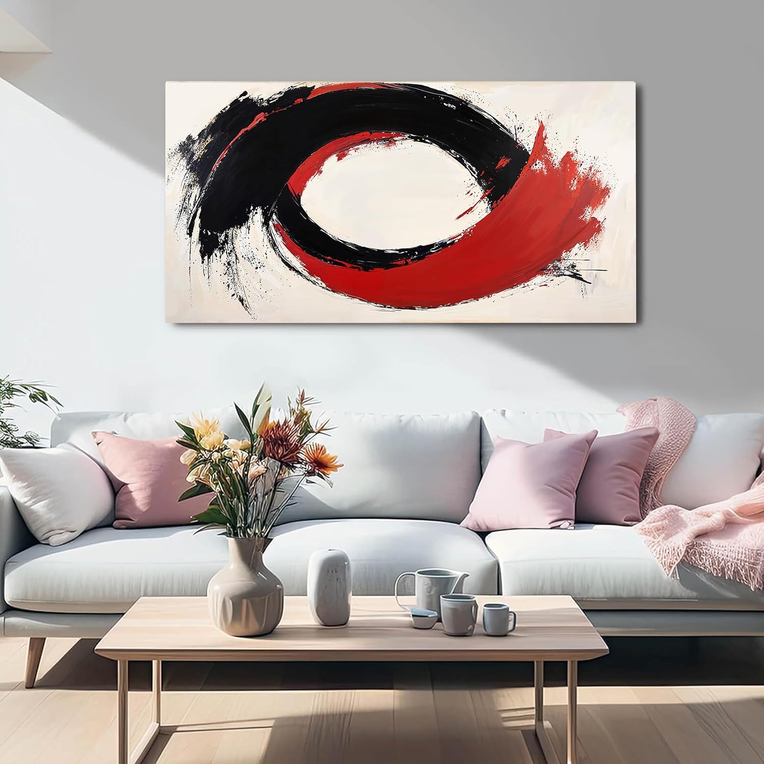 Canvas Wall Art Decor Black and White Wall Art Prints Abstract Canvas Art Wall Decor Modern Abstract Wall Art Decorations Wall Art Pictures for Living Room Artwork for Walls Home Office Decor 20"X40" - Image 6