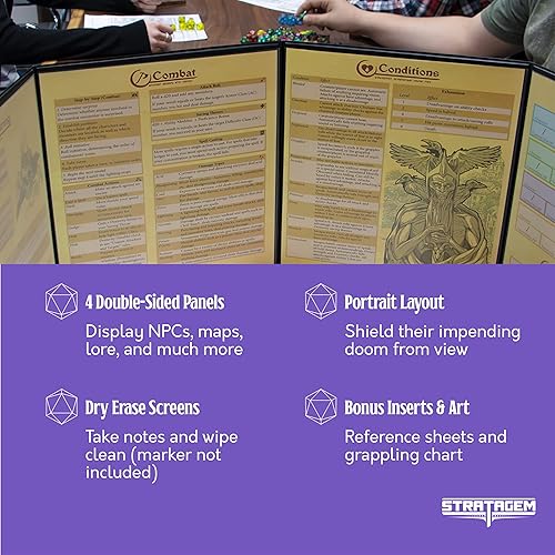 Miniatura 4 de The Master's panel personalizable tomo 4 con pantalla GM con inserciones gratis de Stratagem, Marrón Marrón,Verde,Rojo,Negro