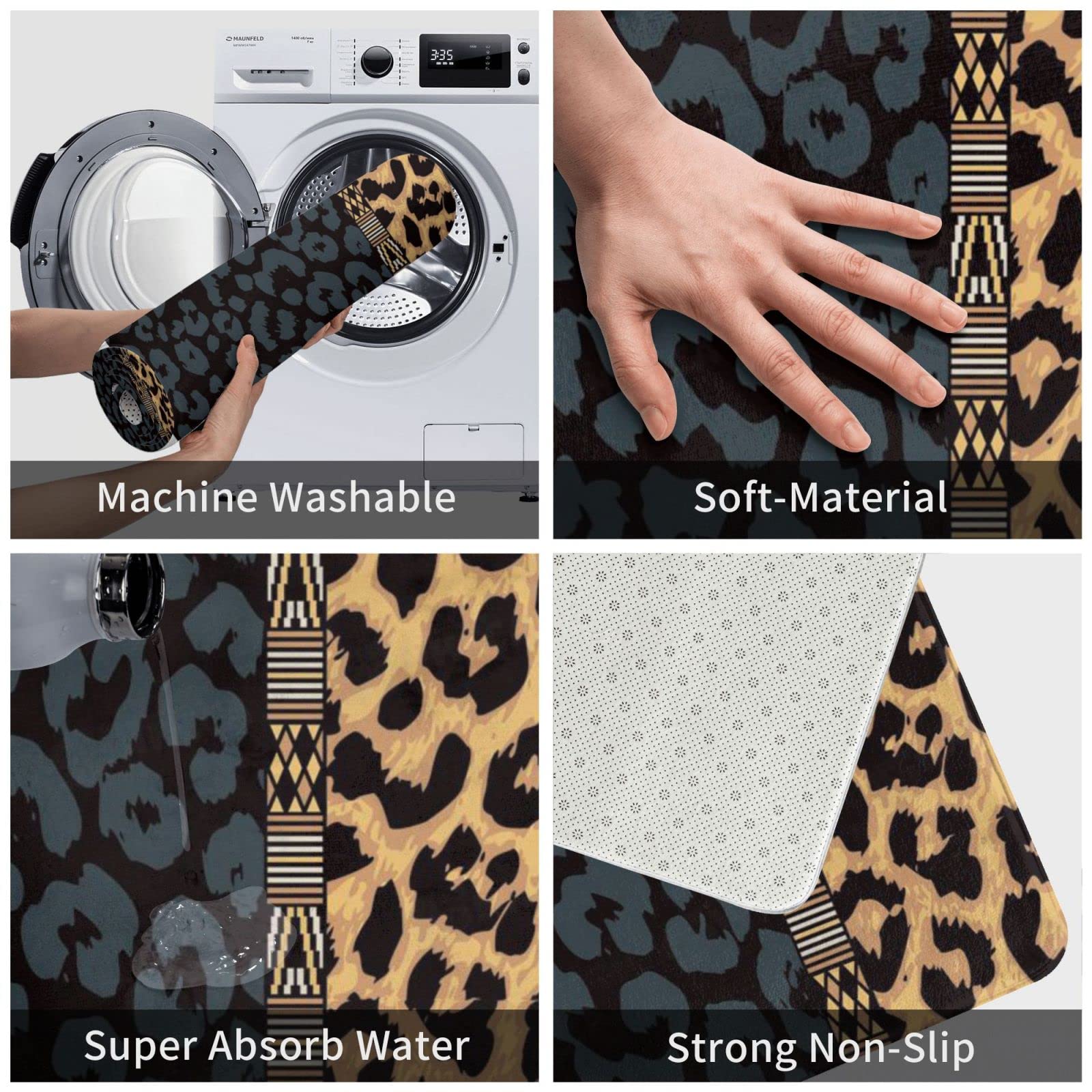 Amazon | レオパード柄 豹柄 ヒョウ柄 (1) 玄関マット 可愛い 屋外