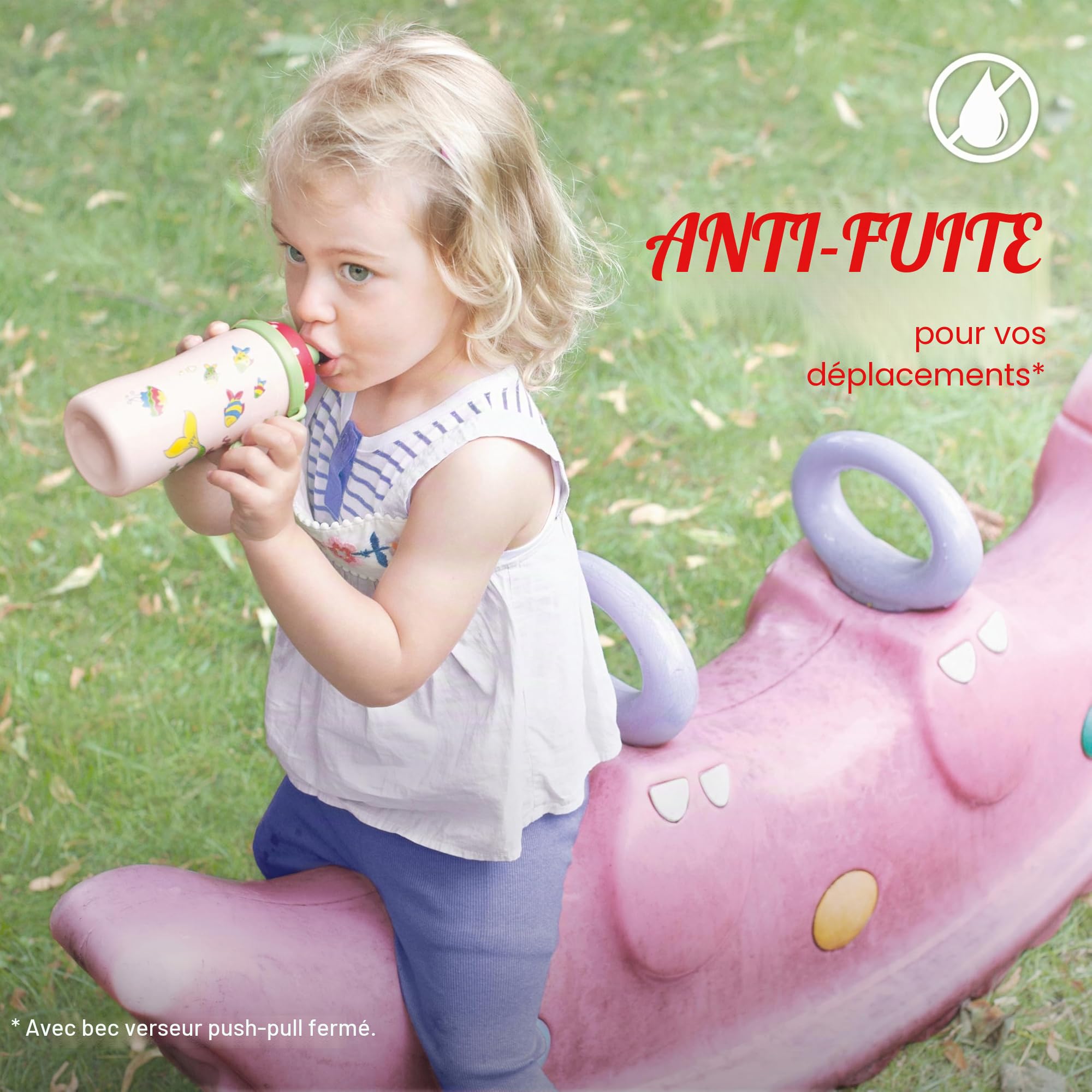 NUK Sports Cup - Gobelet avec effet caméléon - Pour enfant à partir de 36 mois - Avec bec verseur anti-fuites - Clip et capuchon de protection - Sans BPA - 450 ml - Caméléon (vert)