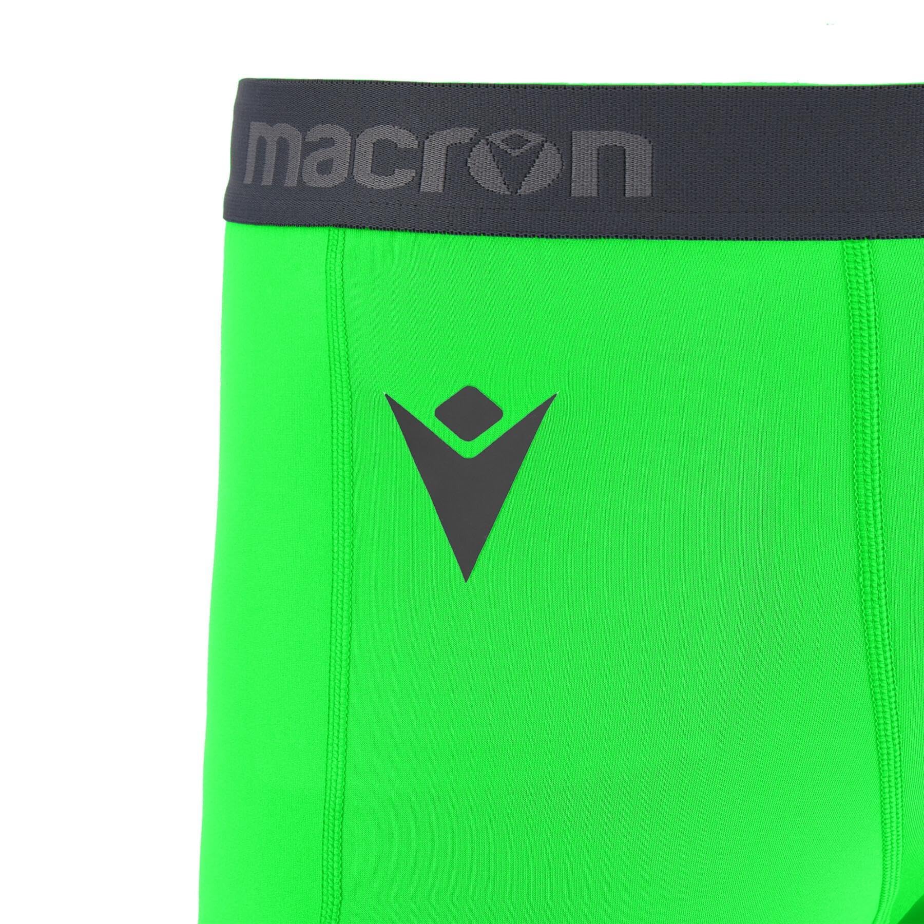 Macron Bermuda Scaldamuscoli Oak Calcio Sport Verde Fluo