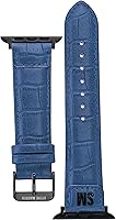 Vista 15 de Steve Madden Correa de moda de grano de cocodrilo para Apple Watch Azul