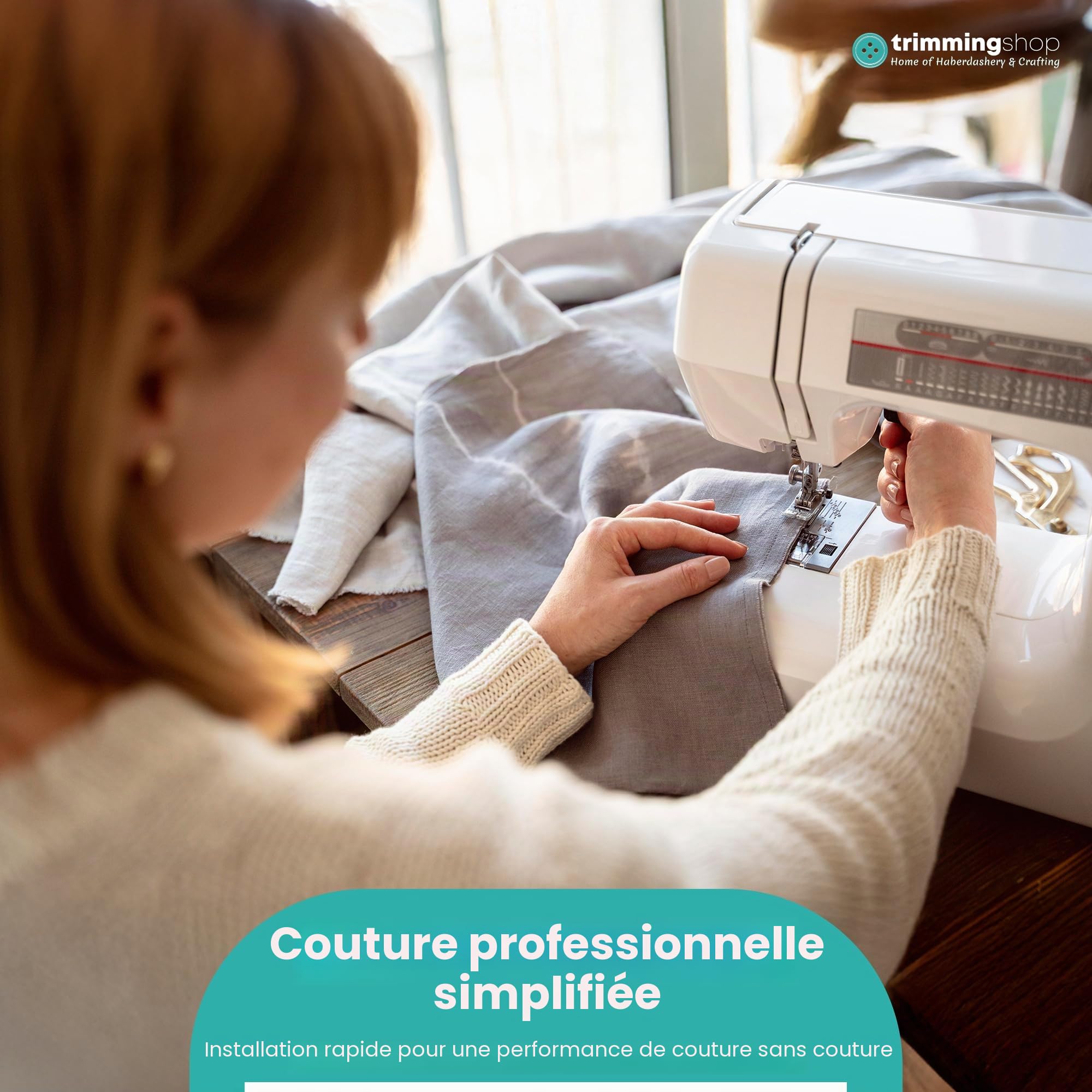 Trimming Shop Susur Pied presseur standard pour machines à coudre industrielles | Coutures droites en acier pour un contrôle précis du tissu, de la couture et de la couture