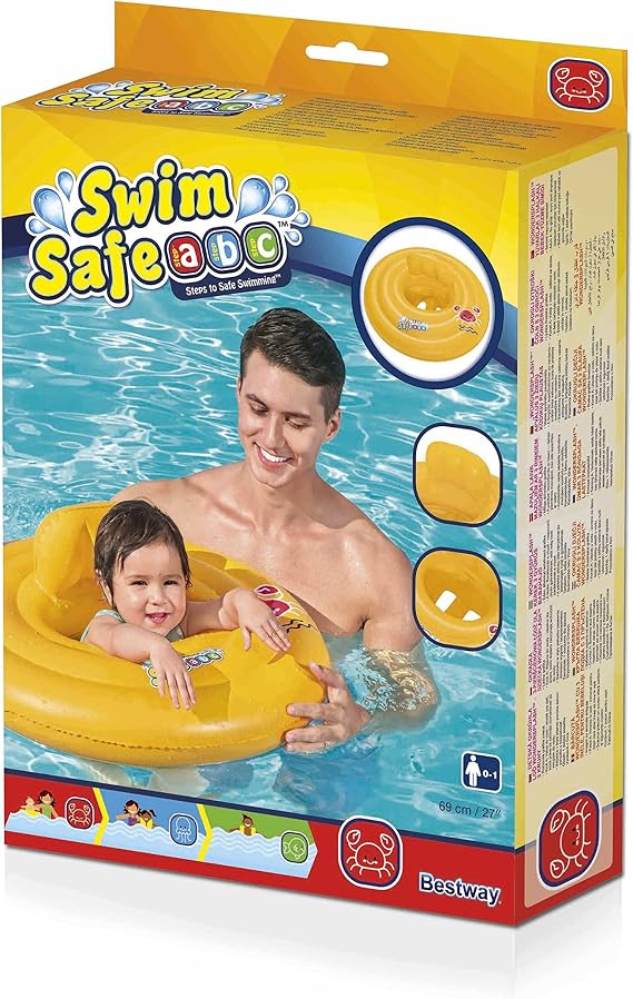 Bestway Swimming Float Inflatable for Infants | Round 3-Ring Inflatable Baby Boat Float for Toddlers Boys and Girls, Ages 0-12 Months