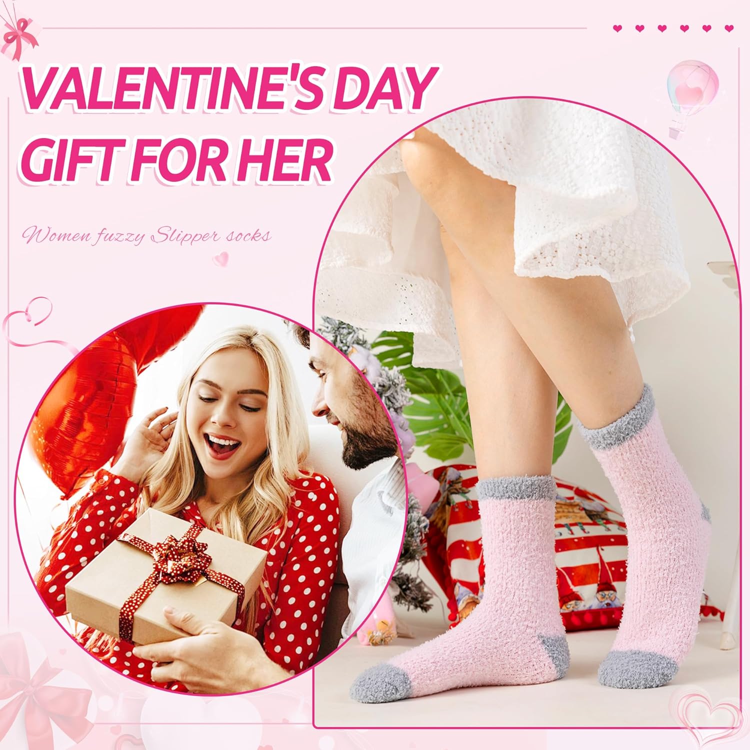 WEVIAS Womens Fuzzy Socks Slipper Fluffy Comfy Cozy Winter Soft Warm Fleece Cabin Plush Sleep Socks - Image 6