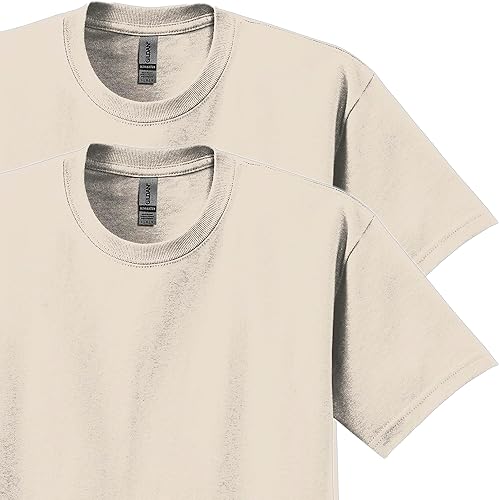 Miniatura 5 de Gildan Camiseta de ultra algodón, estilo G2000, paquete de 2, natural (paquete de 2), XL, Natural