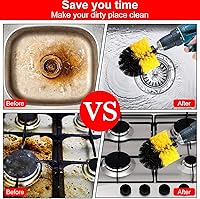 Vista 7 de Remerry Drill Brush Nylon Drill Brush Attachment Electric Power Scrubber Scrub Attachment Multi Purpose Cleaning Supplies for Bathroom Surfaces Tub