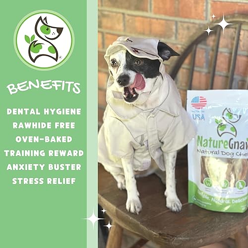 Miniatura 2 de Nature Gnaws Tendones de carne de Estados Unidos para perros, masticables dentales naturales de un solo ingrediente, golosinas para perros de larga