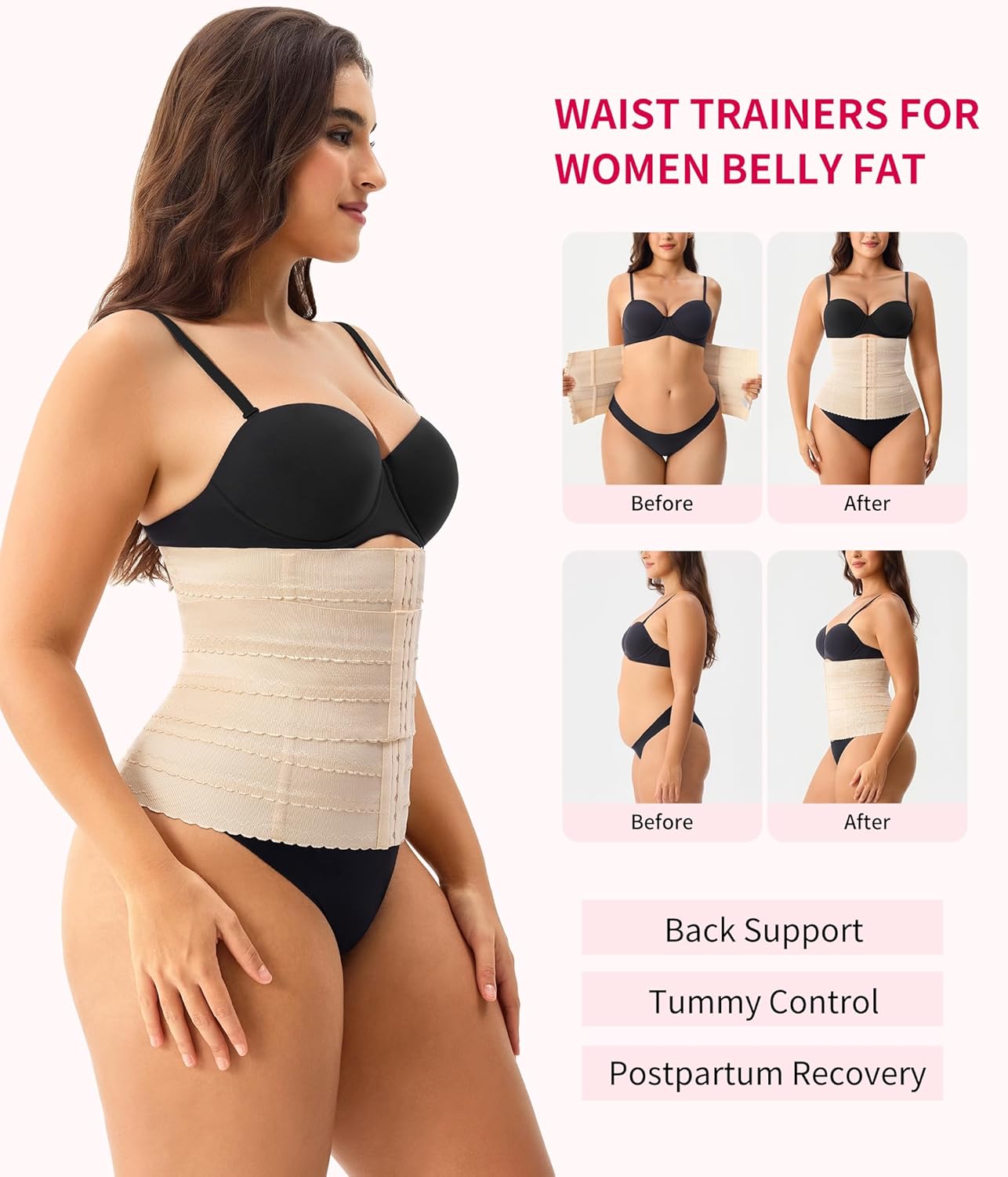 Gotoly Waist Trainer for Women Corset Shapewear Tummy Control Faja Body Shaper Postpartum Segmented Waist Cincher - Image 3