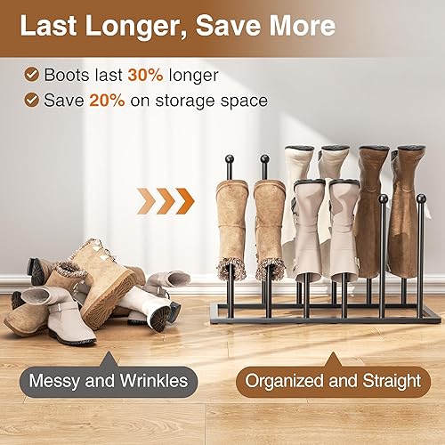 Vista 15 de pickpiff Zapatero de pie – Organizador de botas de metal negro para dormitorio, armario, entrada, dormitorio, patio al aire libre, pasillo