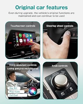 OTTOCAST Mini 2-in-1 Wireless CarPlay/Android Auto Adapter,Auto-Reconnect