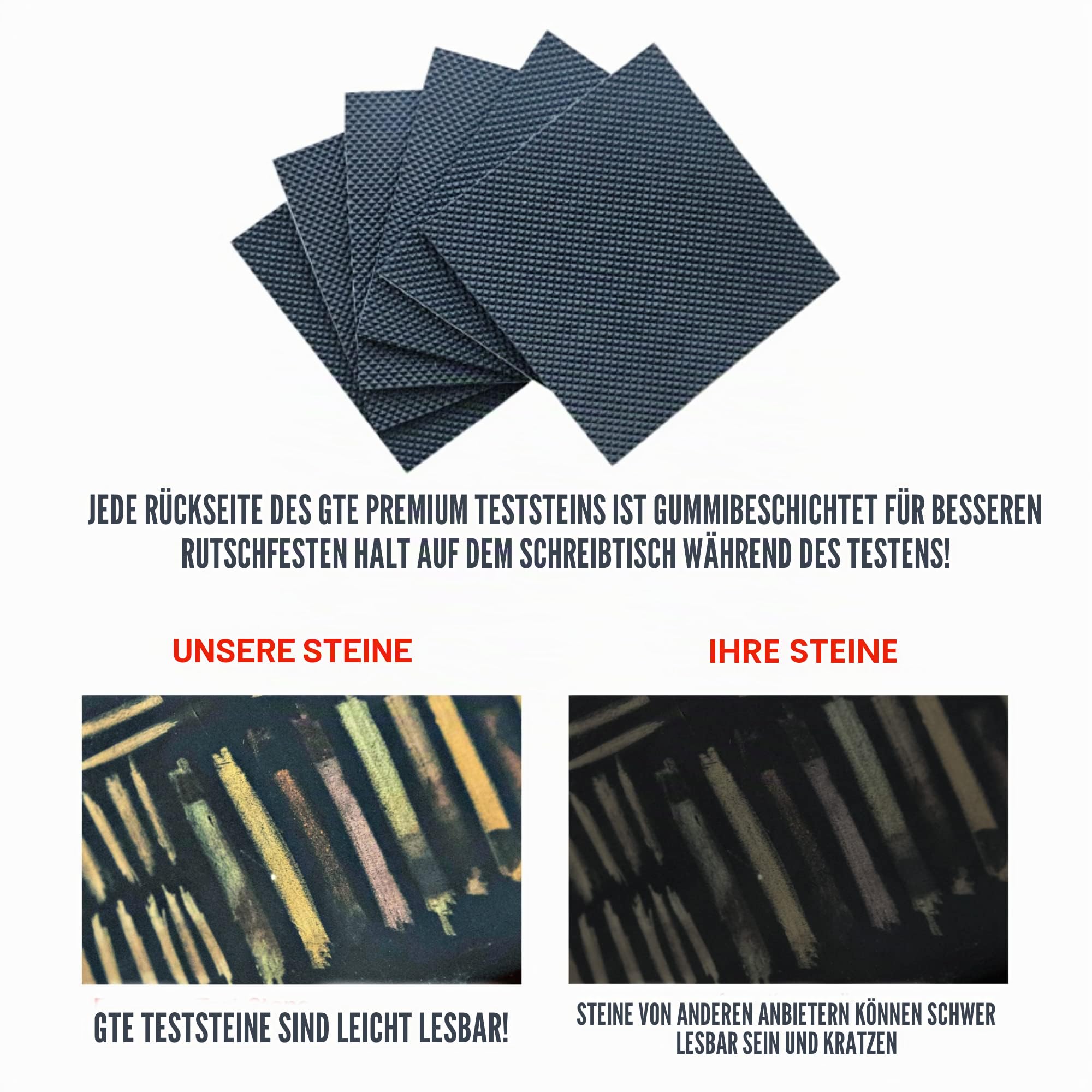 Gold/Silber-Test-Säure-Tester-Set, 10 Karat, 14 Karat, .999 .925 Sterlingstein, erkennt Edelmetalle