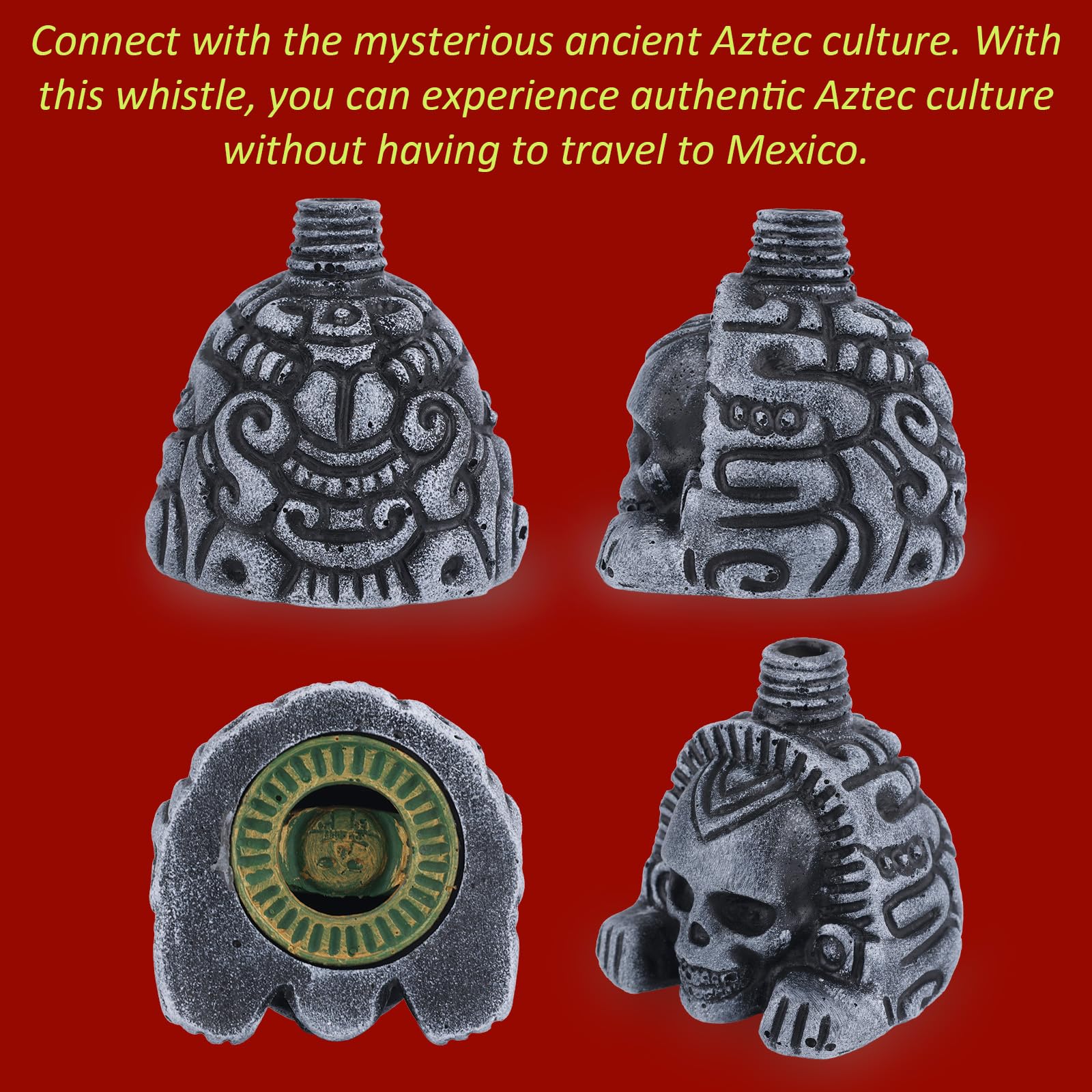 Fukaisu Aztec Death Whistle, Loudest Human Scream 125+ Decibels Real Screaming Aztec Whistle for Halloween Mexican Festival Pranks - Image 3