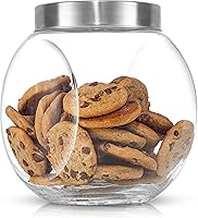 Vista 7 de JoyJolt All-Sides Cookie Jar. Set of 2 Cookie Jars for Kitchen Counter with Lids, Candy Jar, Dog Treat Container, Laundry Detergent Container, Large