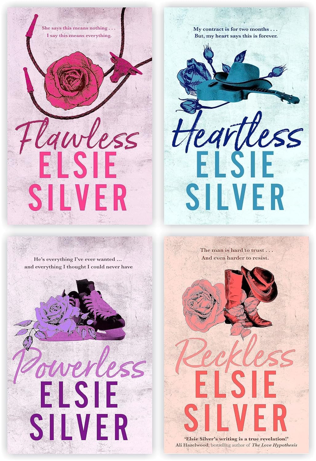 Flawless + Heartless + Powerless + Reckless Comboo Book With Free Double Side Printed Bookmark [Paperback]
