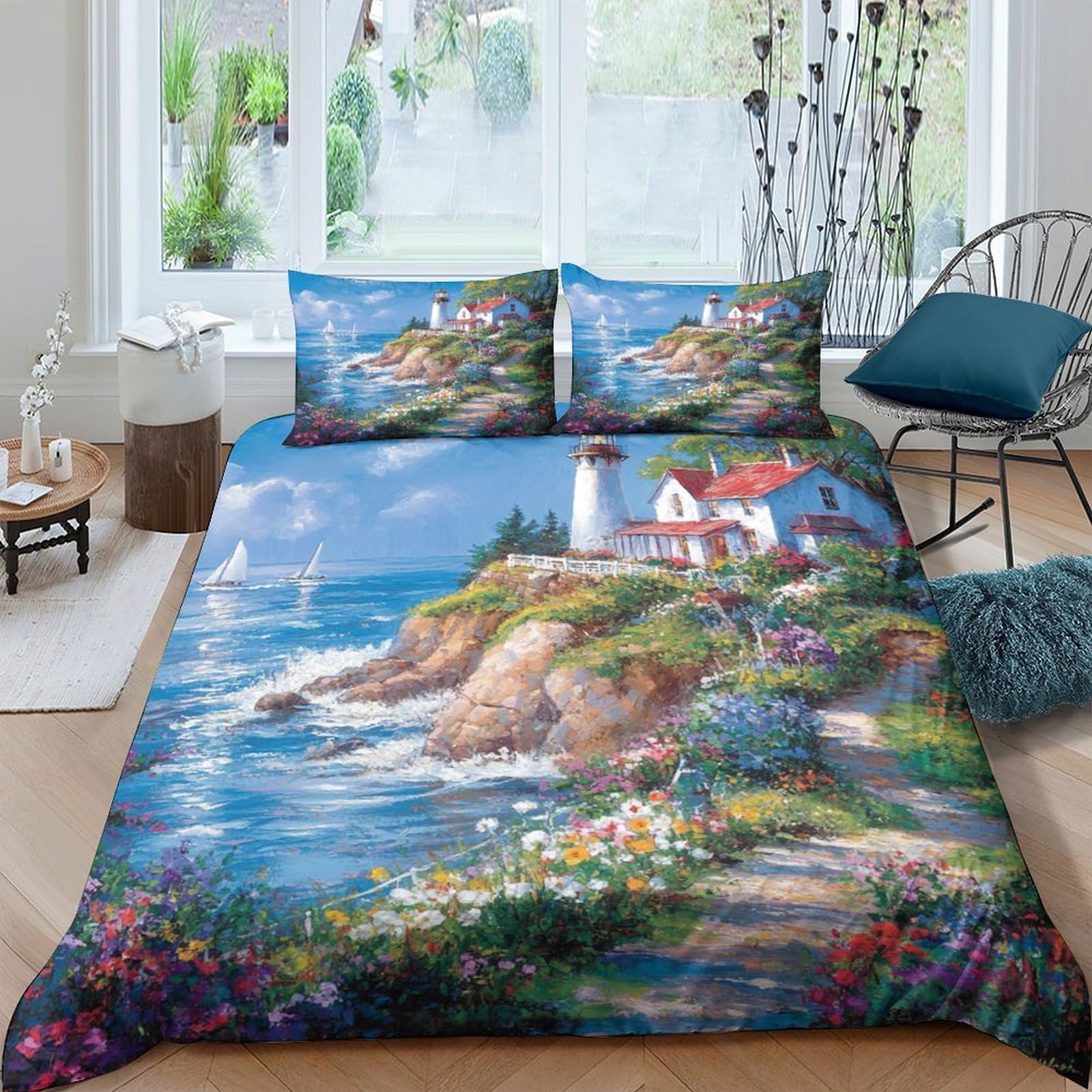 Housse de couette crâne 3D zippée pour lit Queen sans couette qui glisse