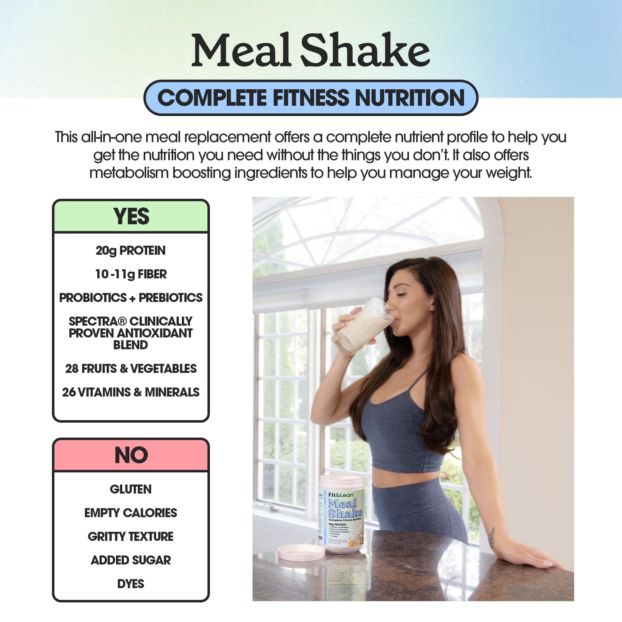 Fit & Lean Meal Replacement Shake, Protein, Fiber, Coffee Crumb Cake, 1lb — Amazon image 2