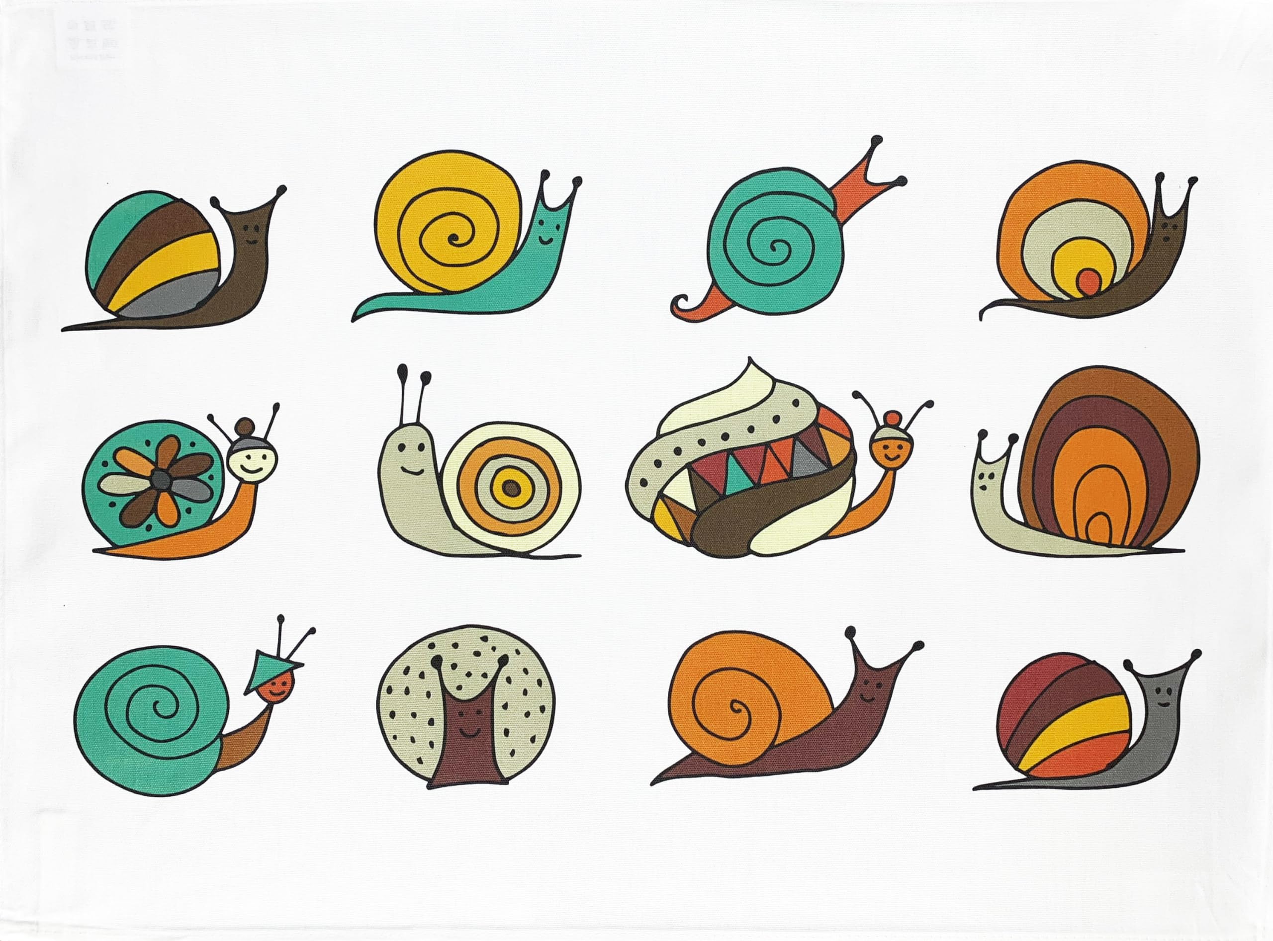 Half a Donkey The Cartoon Snail Collection large cotton tea towel