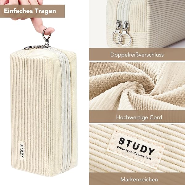KALIDI Mäppchen Federmäppchen Mädchen Teenager Stiftetasche Stiftemappe Unisex Federtasche Pencil Case Schulmäppchen - 3