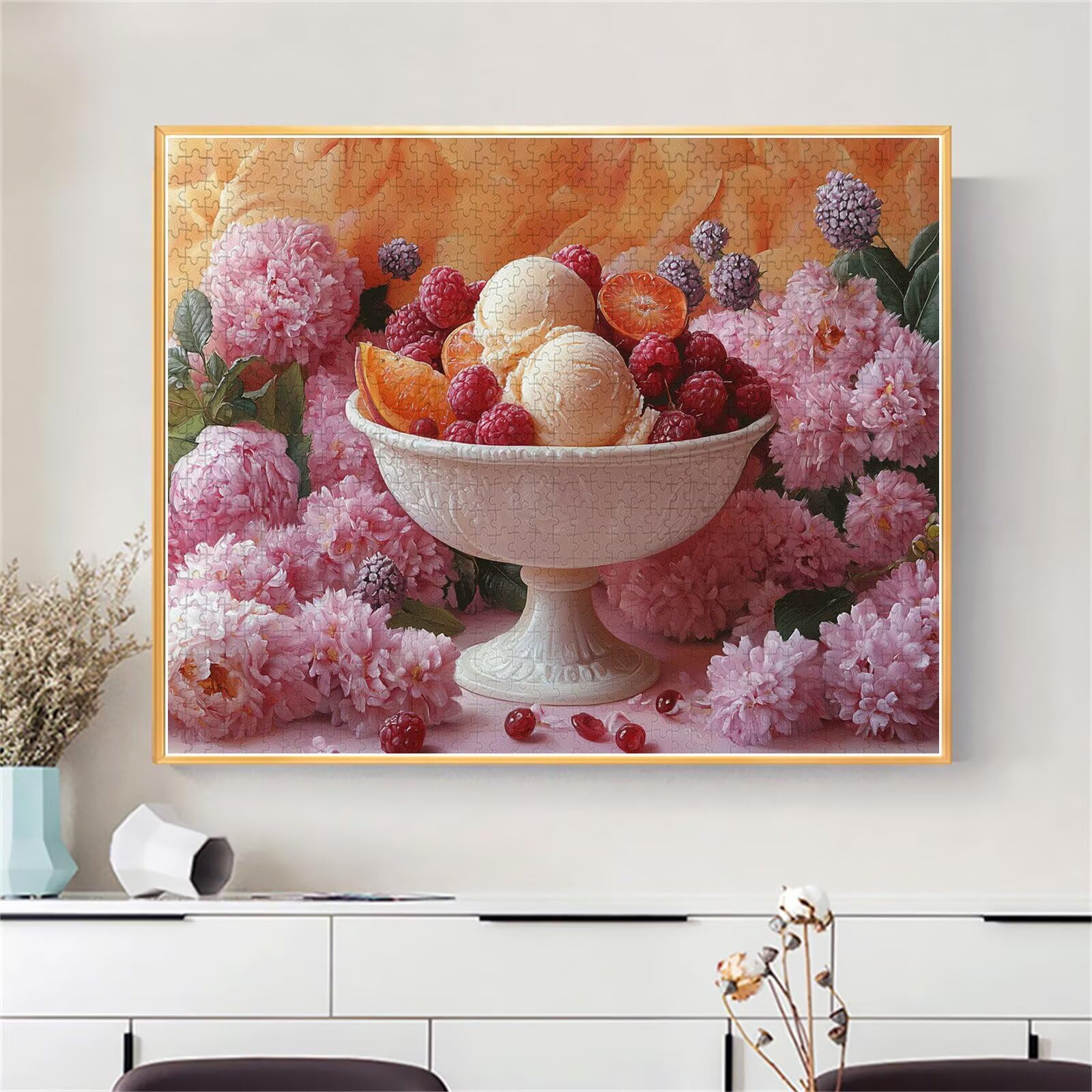 Puzzle Erwachsene 2000 Teile Nachtisch Blume Educa Jigsaw für Kinder ab 8 Jahren Mädchen Jungen, Erwachsene Impossible Klassische Puzzles Schwer, Anspruchsvoll Spielspaß, Als Geschenke 70x99cm t-946