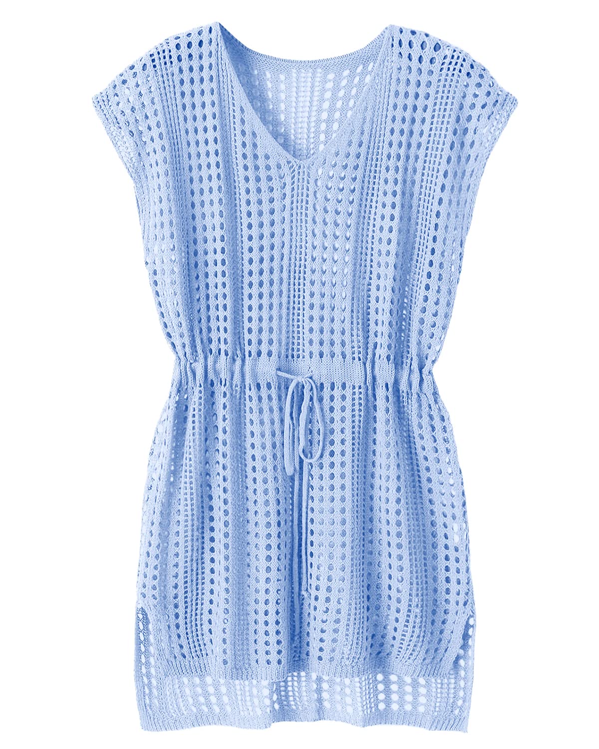 Rayson Mujer Vestido de Playa Ganchillo Bikini Cover up con Cuello en V Cubrir Blusa Camisolas Traje de Baño Vestido Punto Hueco