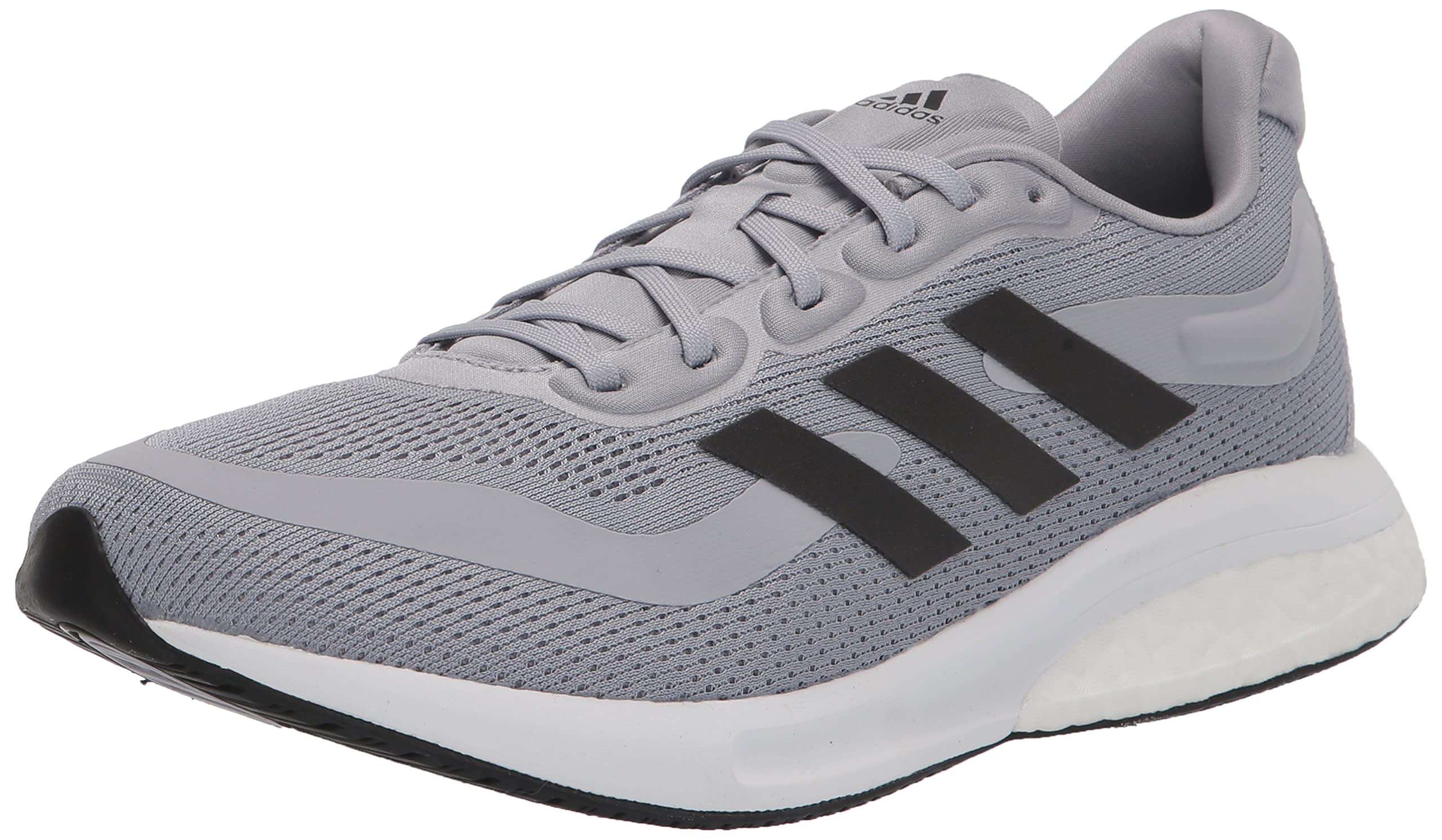 adidas Men's Supernova Trail Running Shoe, Halo Silver/Black/Grey, 8