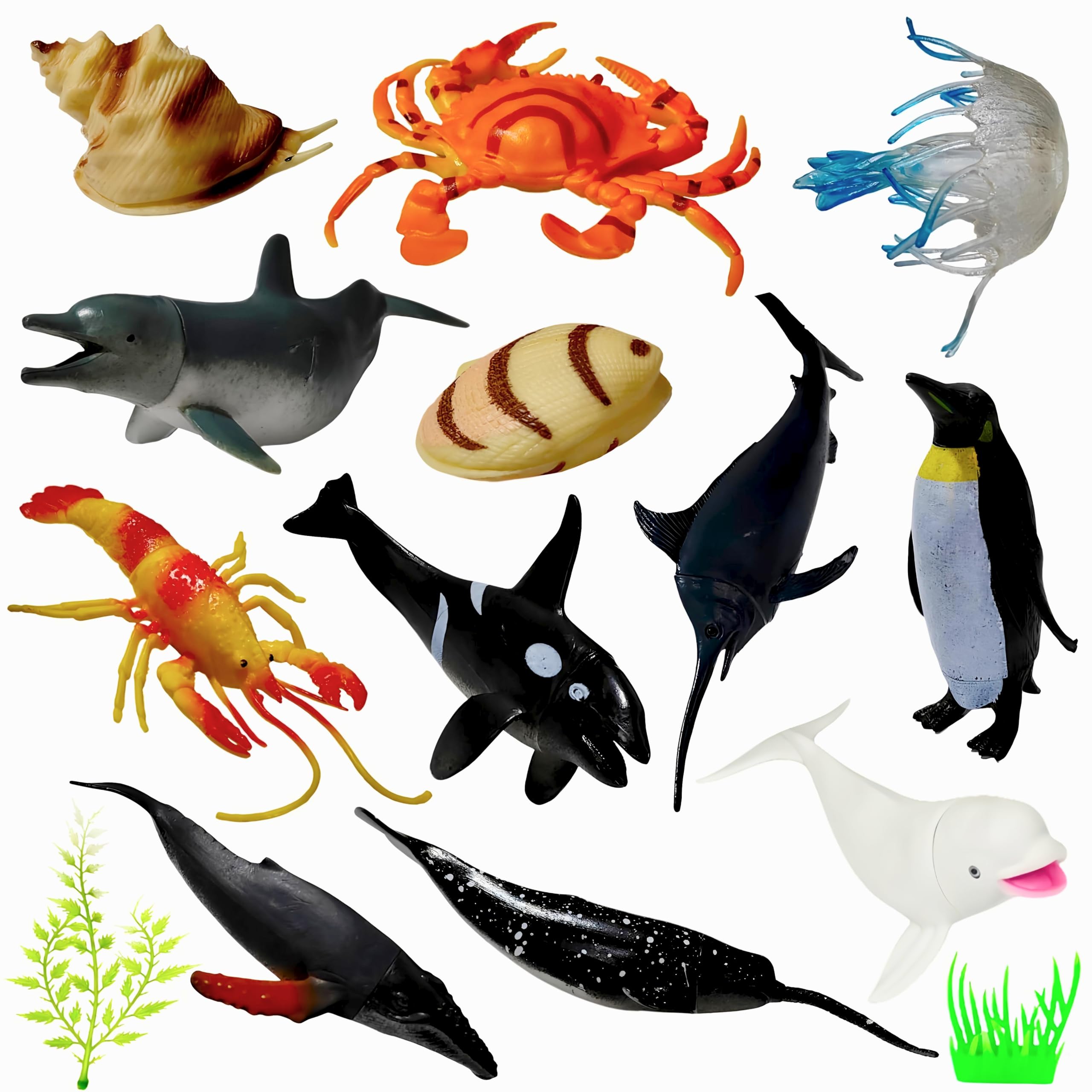 Sea Creatures トランプ 2セット Buy FunBlast Realistic Aquatic Animal Toy Set – 14 Pcs Underwater