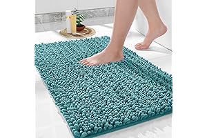 Yimobra Teal Bath Mats for Bathroom