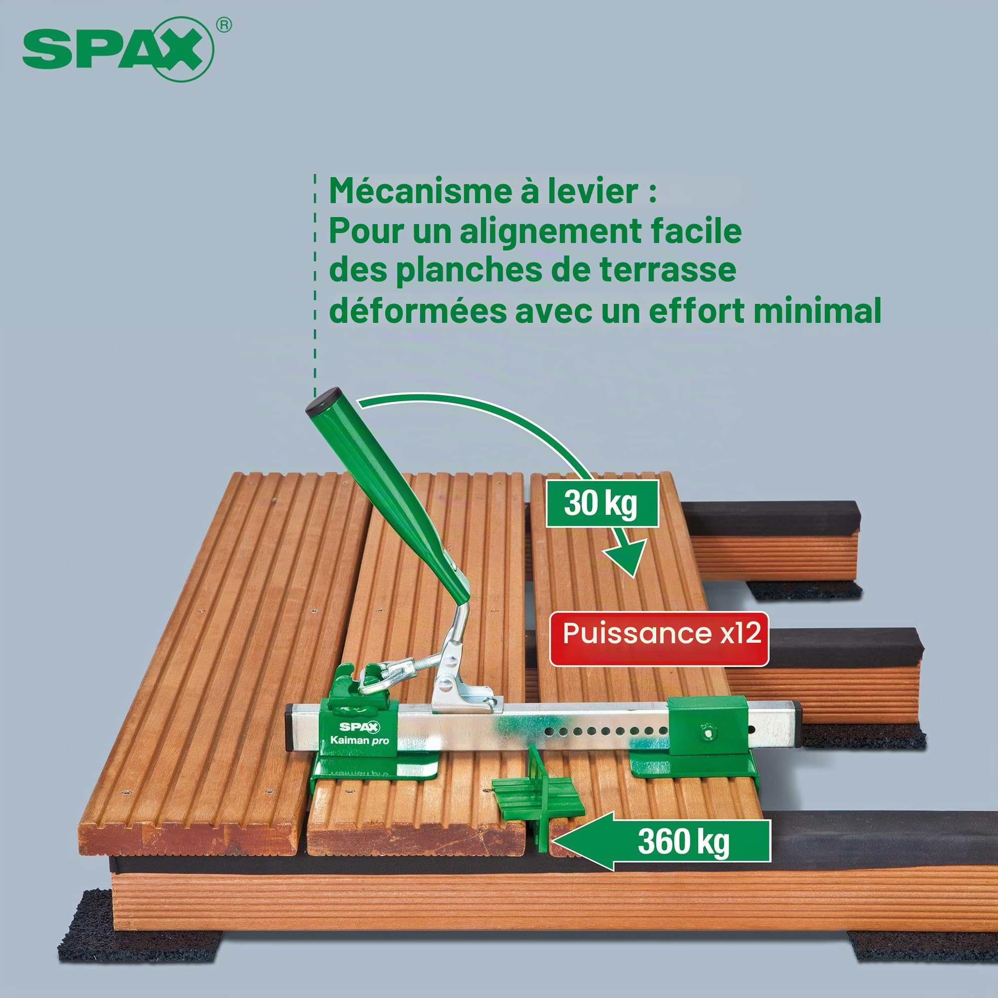 Spax Kaiman pro Redresseur de planche pour redresser les planches déformées