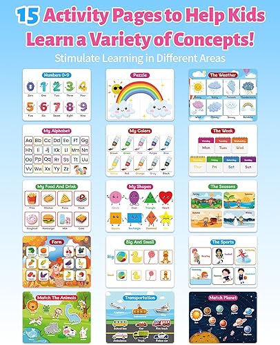 Miniatura 4 de Benresive Montessori Libro de Actividades para niños pequeños de 3 a 5 años, actividades de aprendizaje preescolar, libros para colorear de