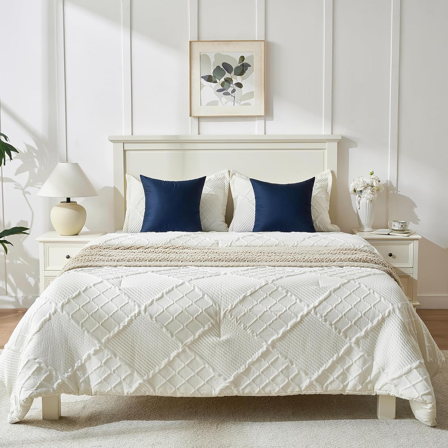 Longhui bedding Navy Pillow Inserts 20x20 inches