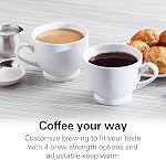 Hamilton Beach 14 Cup Programmable Coffee Maker with Easy Measure Reusable Filter, Removable 70 oz Water Reservoir, Touchscreen, Auto Shut-Off, Drip Coffee Machine, Black & Stainless Steel, 46220 | Easy Measure Light Up Reusable Filter | Removable 70